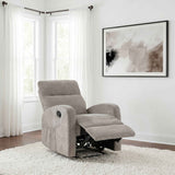Hamilton Chenille Upholstered Manual Glider Recliner Sand