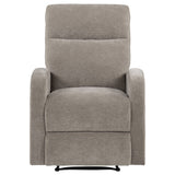 Hamilton Chenille Upholstered Manual Glider Recliner Sand