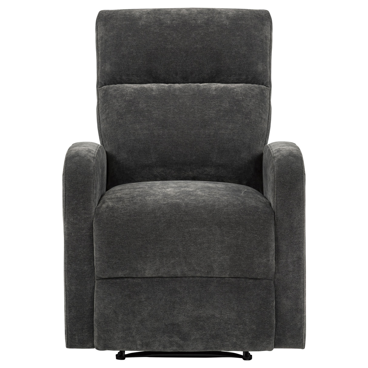 Hamilton Chenille Upholstered Manual Glider Recliner Charcoal Grey