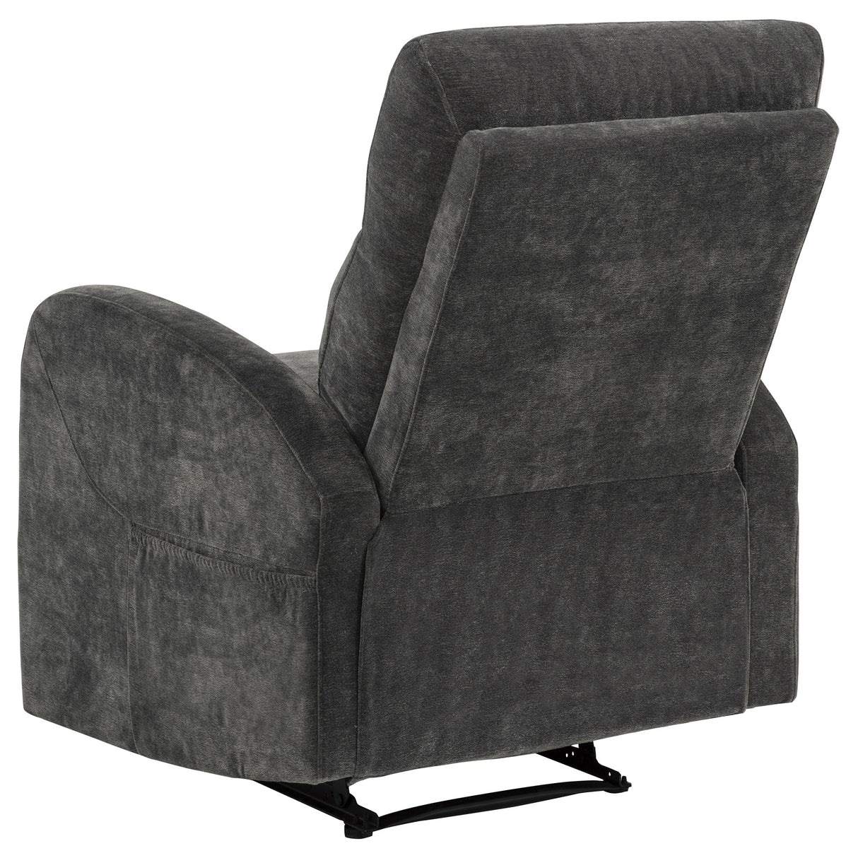 Hamilton Chenille Upholstered Manual Glider Recliner Charcoal Grey