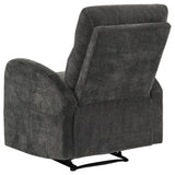 Hamilton Chenille Upholstered Manual Glider Recliner Charcoal Grey