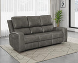 Brickston Triple Power Reclining Sofa Charcoal by Coaster at Eve Furniture
