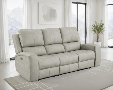 Brickston Triple Power Reclining Sofa Grey by Coaster at Eve Furniture