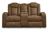 Wolfridge Brindle Power Reclining Sofa, Loveseat and Recliner