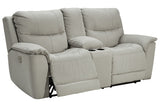 Next-Gen Gaucho Fossil Power Reclining Loveseat with Console