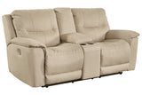 Next-Gen Gaucho Latte Power Reclining Loveseat with Console