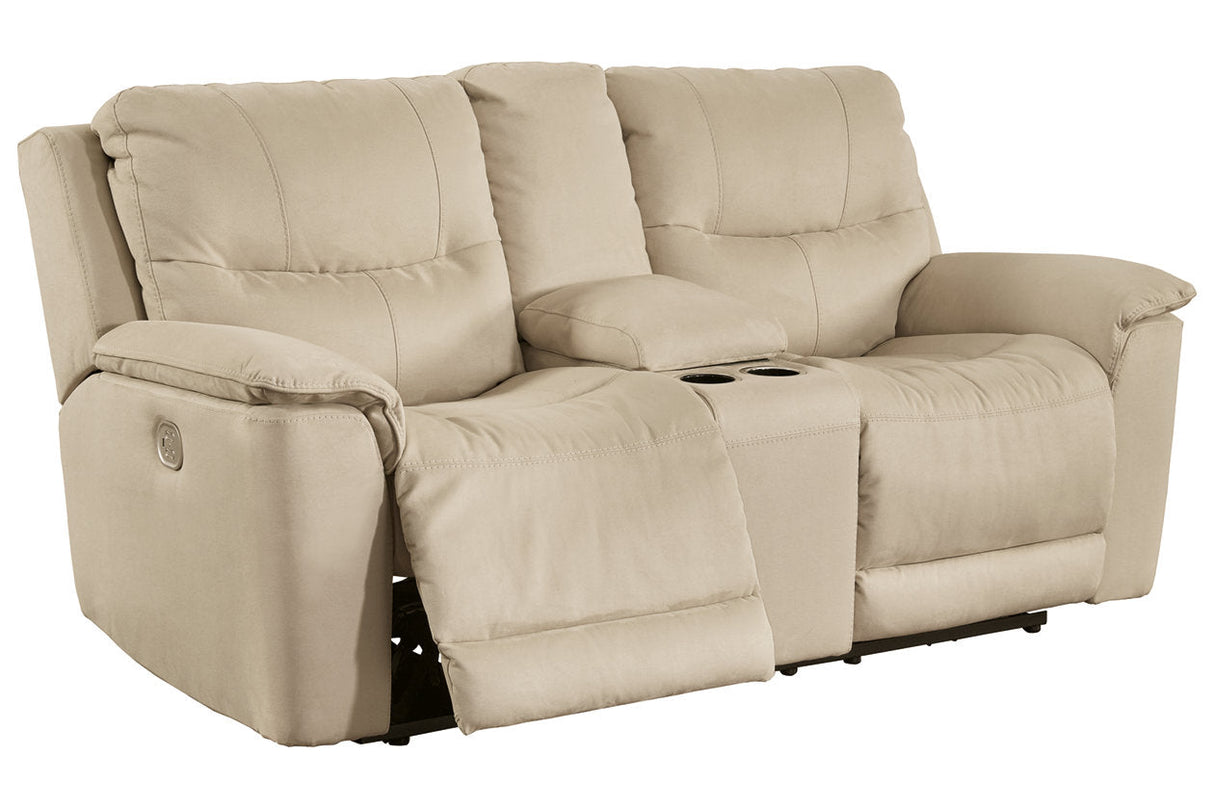 Next-Gen Gaucho Latte Power Reclining Loveseat with Console