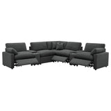 Collins Dark Grey 7-piece Modular Power Reclining Sectional