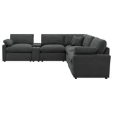 Collins Dark Grey 7-piece Modular Power Reclining Sectional