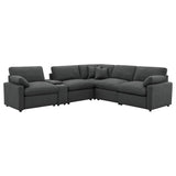 Collins Dark Grey 6-piece Modular Power Reclining Sectional