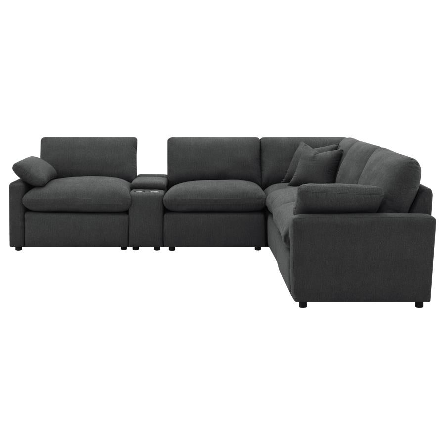 Collins Dark Grey 6-piece Modular Power Reclining Sectional