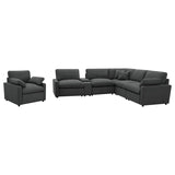 Collins Dark Grey 6-piece Modular Power Reclining Sectional