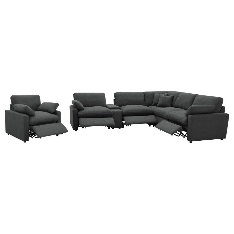 Collins Dark Grey 6-piece Modular Power Reclining Sectional
