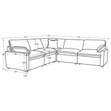 Collins Dark Grey 5-Piece Modular Power Reclining Sectional