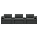 Collins Dark Grey 5-Piece Power Reclining Home Theater Seating