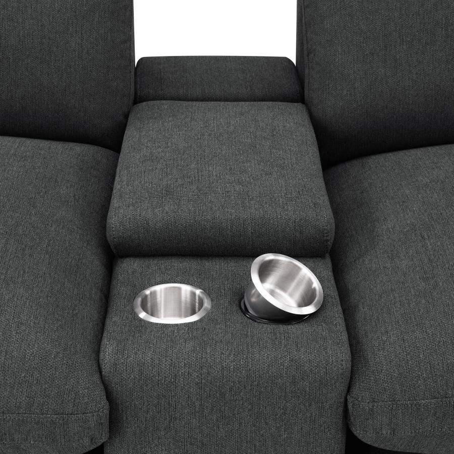 Collins Dark Grey 5-Piece Power Reclining Home Theater Seating