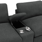 Collins Dark Grey 5-Piece Power Reclining Home Theater Seating