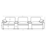 Collins Dark Grey 5-Piece Power Reclining Home Theater Seating