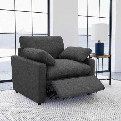 Collins Dark Gray Power Recliner Chair by Coaster at Eve Furniture