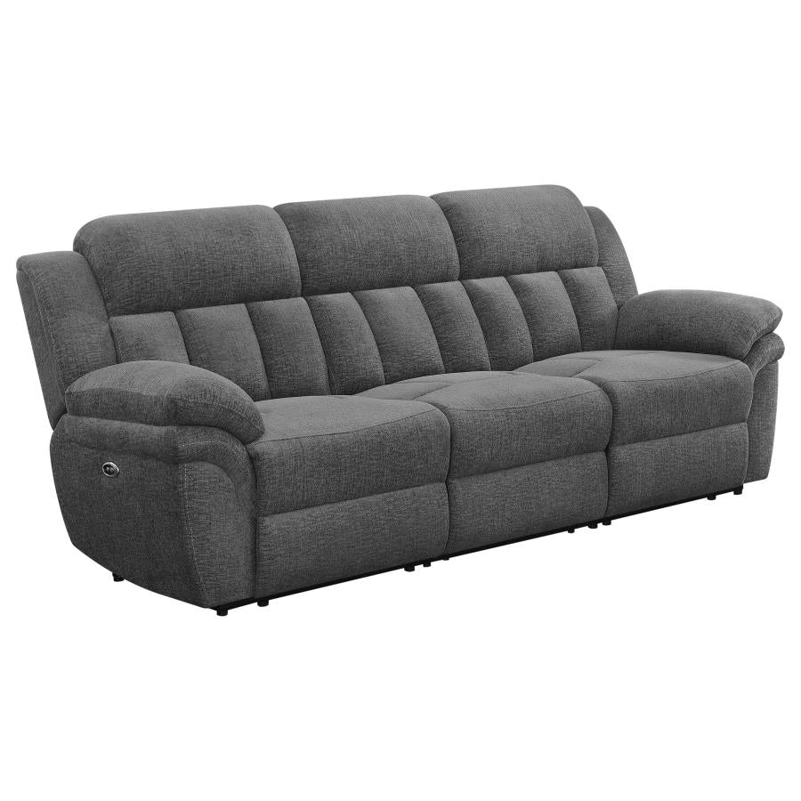 Bahrain Charcoal Upholstered Power Reclining Sofa