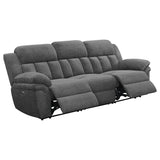 Bahrain Charcoal Upholstered Power Reclining Sofa