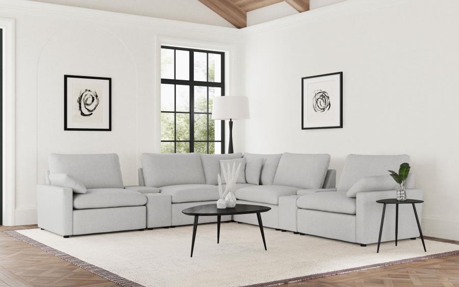 Collins Grey 7-Piece Modular Power Reclining Sectional