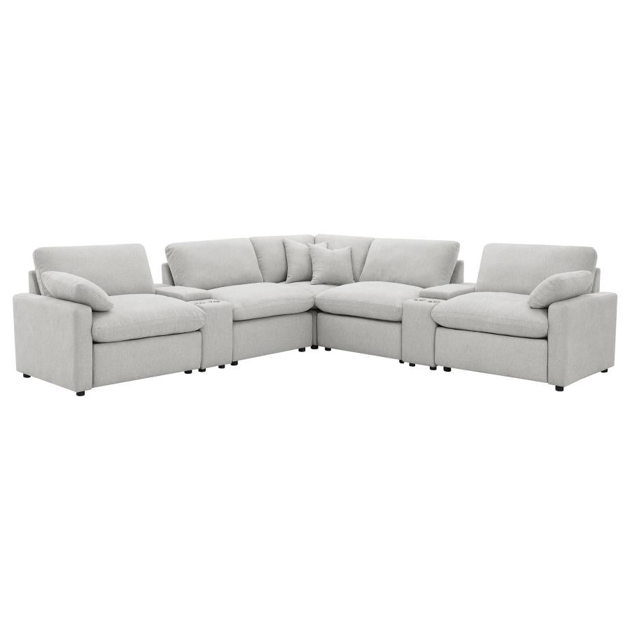 Collins Grey 7-Piece Modular Power Reclining Sectional