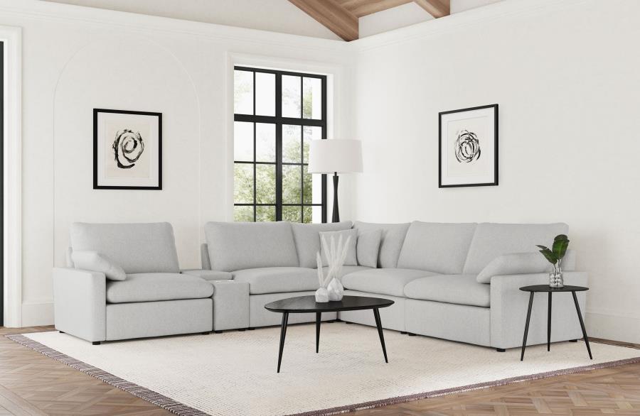 Collins Grey 6-Piece Modular Power Reclining Sectional