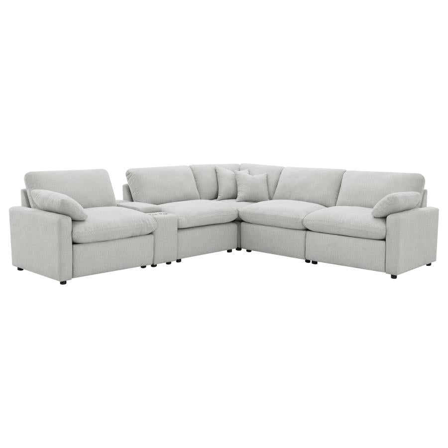 Collins Grey 6-Piece Modular Power Reclining Sectional