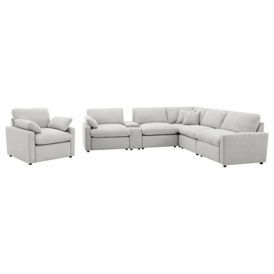 Collins Grey 6-Piece Modular Power Reclining Sectional