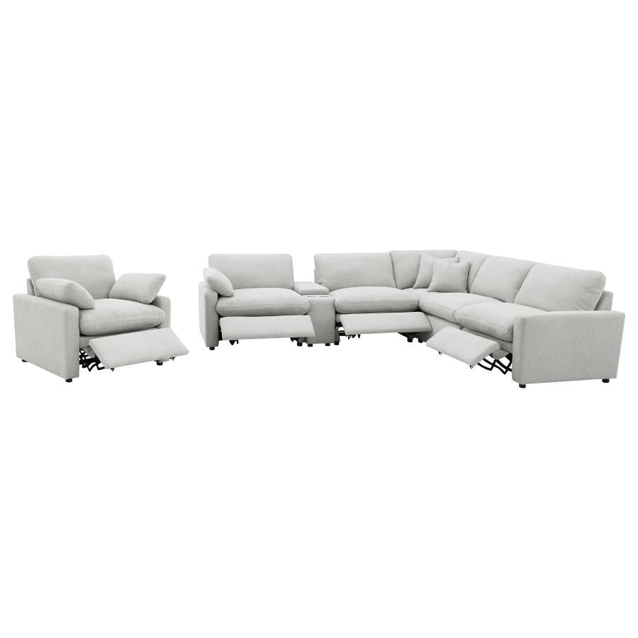 Collins Grey 6-Piece Modular Power Reclining Sectional