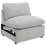 Collins Grey 5-piece Modular Power Reclining Sectional