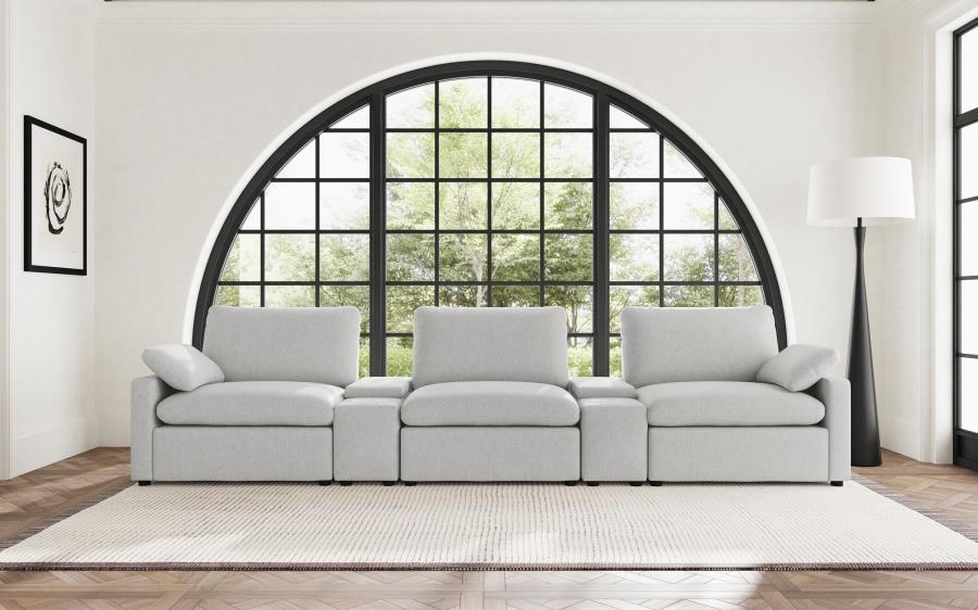 Collins Grey 5-Piece Power Reclining Home Theater Seating