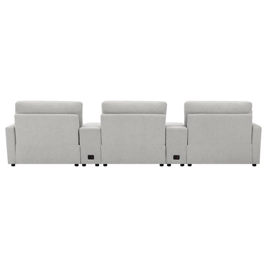 Collins Grey 5-Piece Power Reclining Home Theater Seating