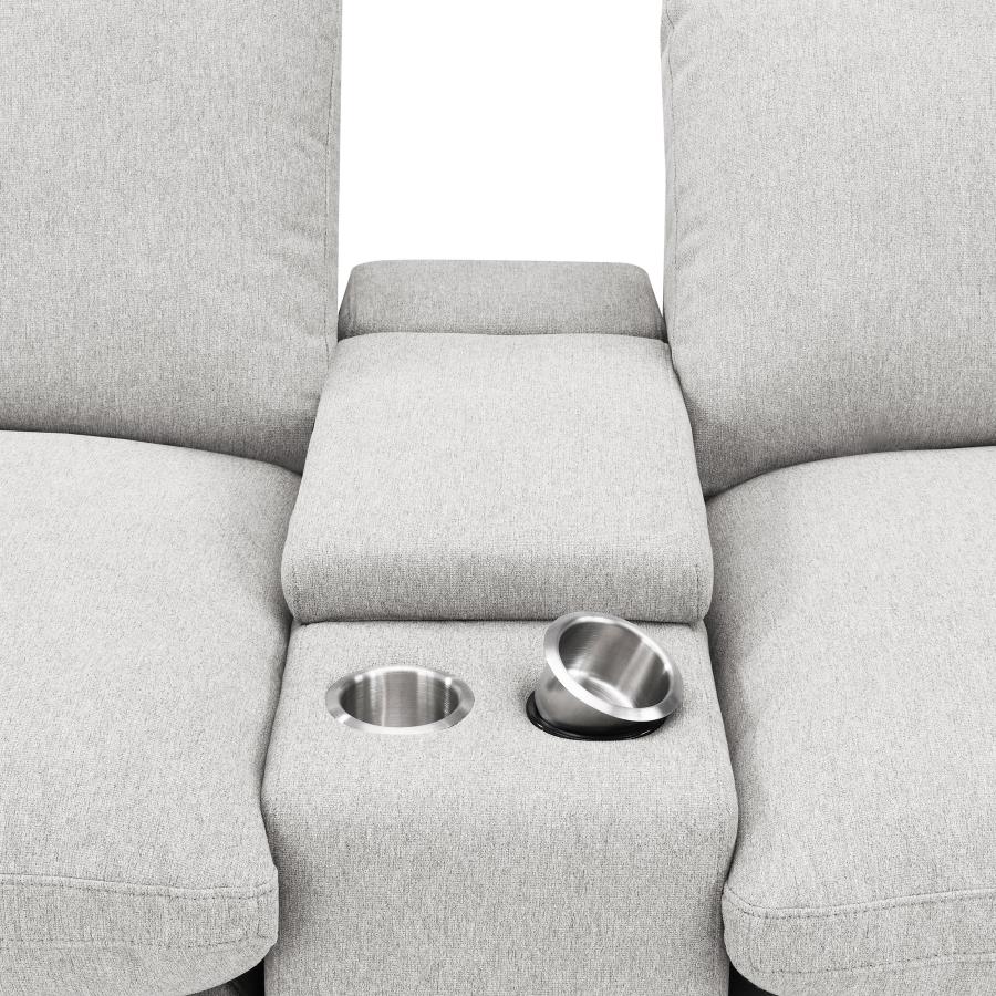 Collins Grey 5-Piece Power Reclining Home Theater Seating