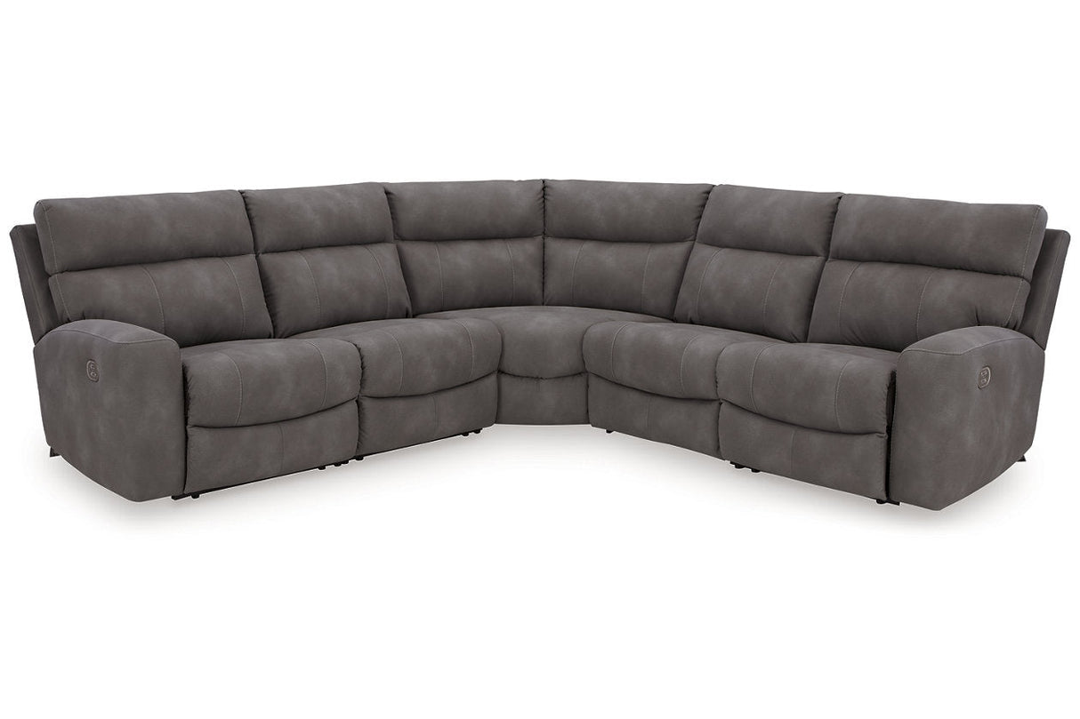 Next-Gen DuraPella Slate 5-Piece Power Reclining Sectional