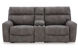 Next-Gen DuraPella Slate 3-Piece Power Reclining Sectional Loveseat with Console