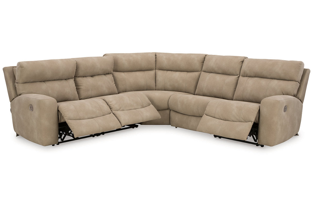 Next-Gen DuraPella Sand 5-Piece Power Reclining Sectional