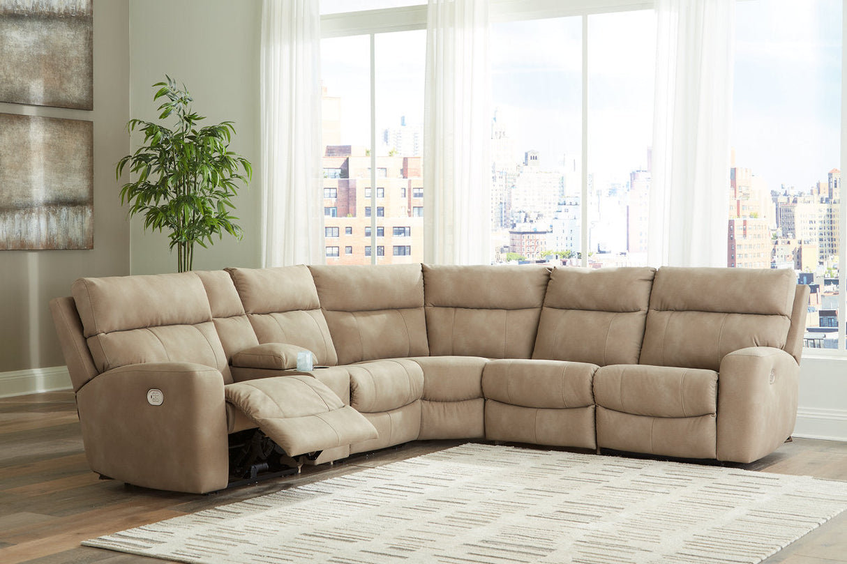 Next-Gen DuraPella Sand 6-Piece Power Reclining Sectional