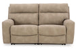 Next-Gen DuraPella Sand 2-Piece Power Reclining Sectional Loveseat Default Title by Ashley - Eve Furniture