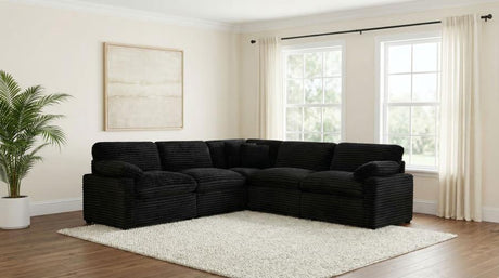 Collins Black 5-piece Modular Power Reclining Sectional by Coaster at Eve Furniture