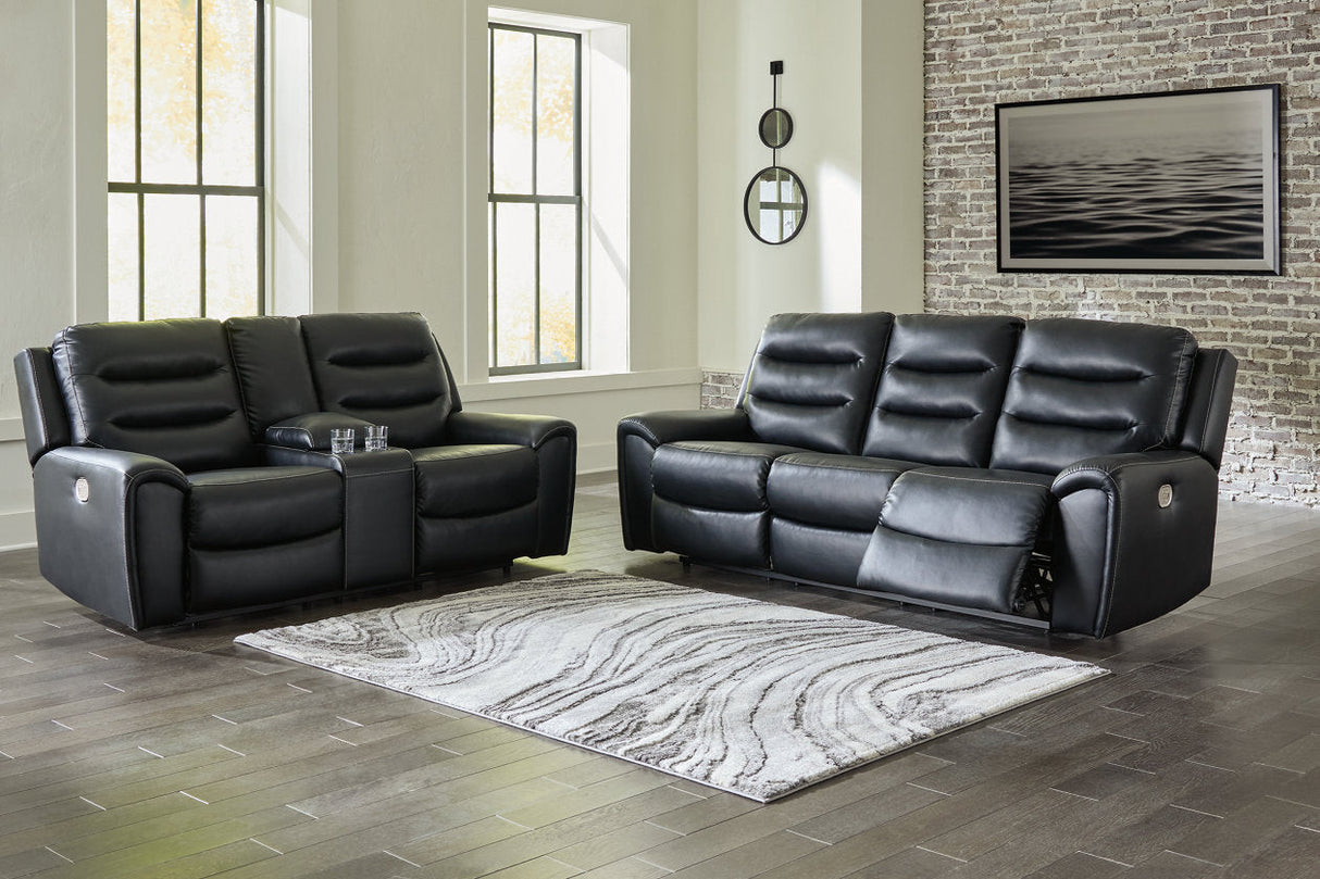 Warlin Black Power Reclining Sofa, Loveseat and Recliner