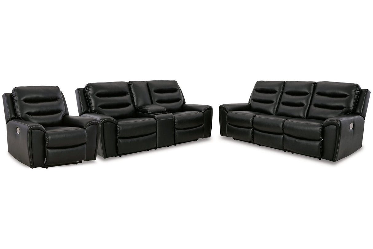 Warlin Black Power Reclining Sofa, Loveseat and Recliner