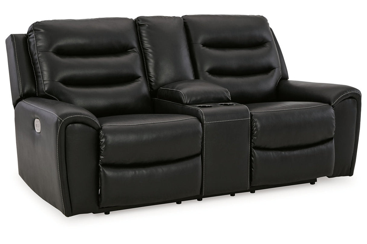 Warlin Black Power Reclining Sofa and Loveseat