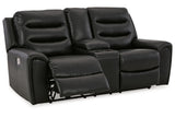 Warlin Black Power Reclining Sofa, Loveseat and Recliner