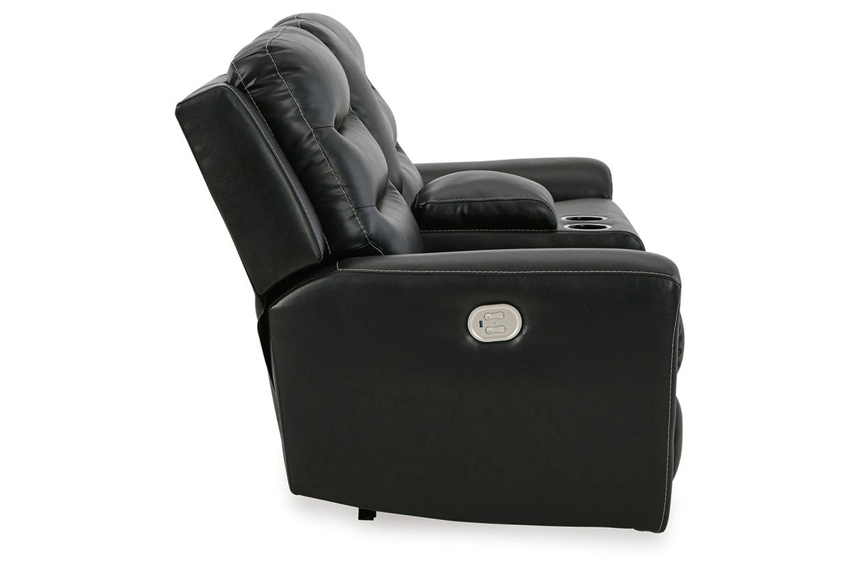 Warlin Black Power Reclining Sofa and Loveseat