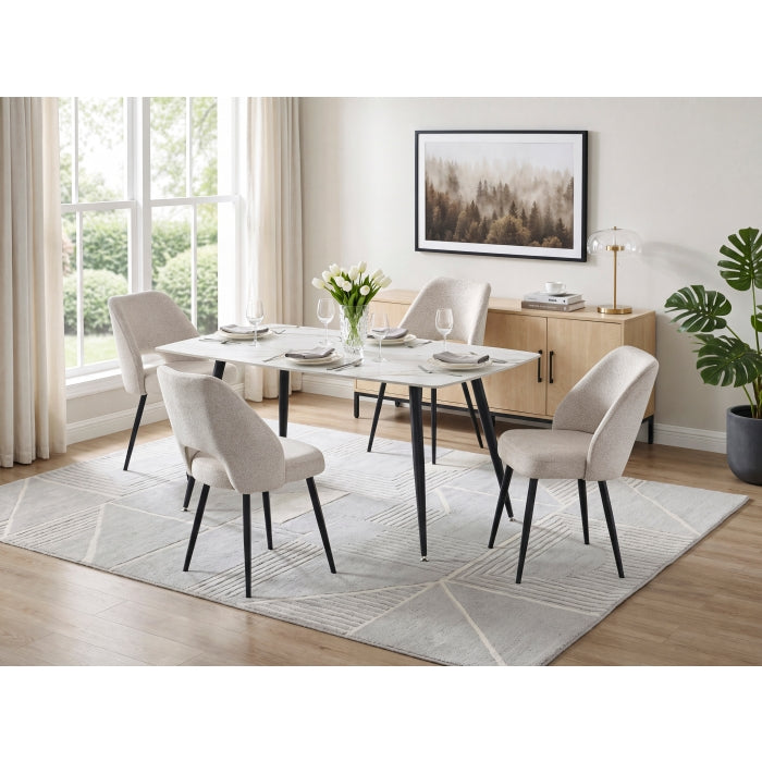 Mateo Beige Dining Table by Homelegance at Eve Furniture