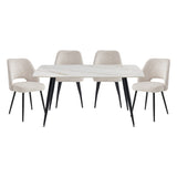 Mateo Beige 5pc Set (TB+4S) by Homelegance at Eve Furniture