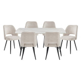 Mateo Beige 7pc Set (TB+6S) by Homelegance at Eve Furniture