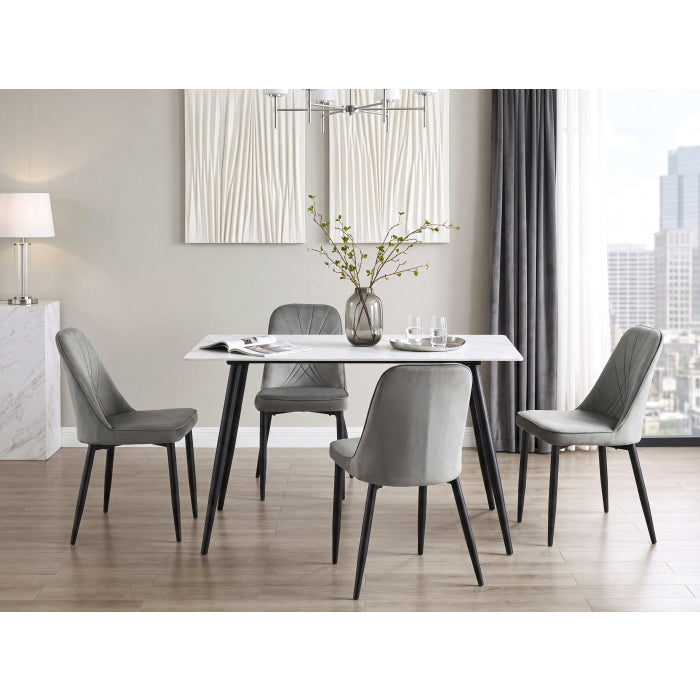 kira White Dining Table by Homelegance at Eve Furniture